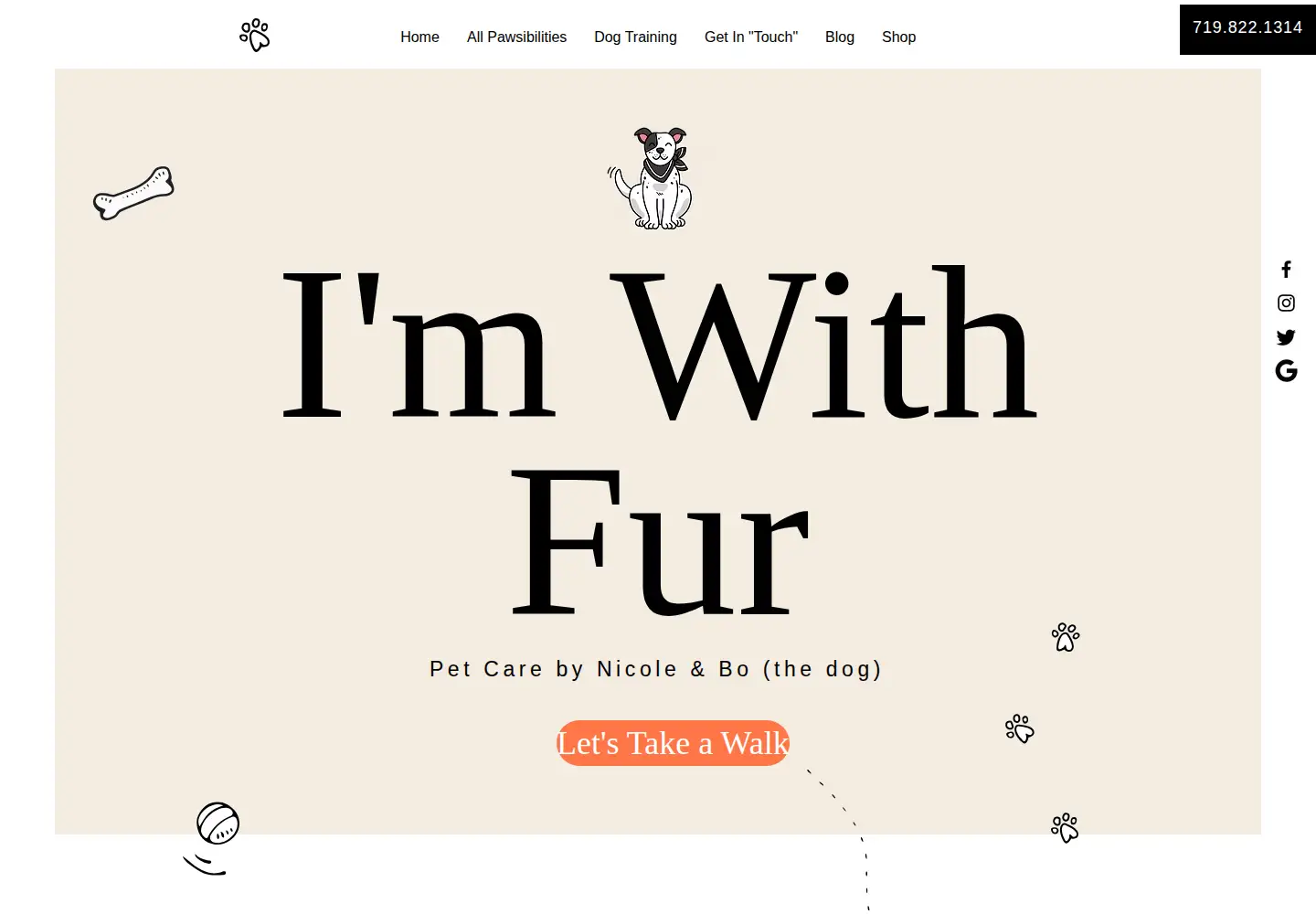 Screenshot of imwithfur.com