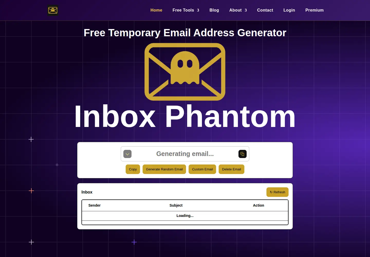 Screenshot of inboxphantom.com