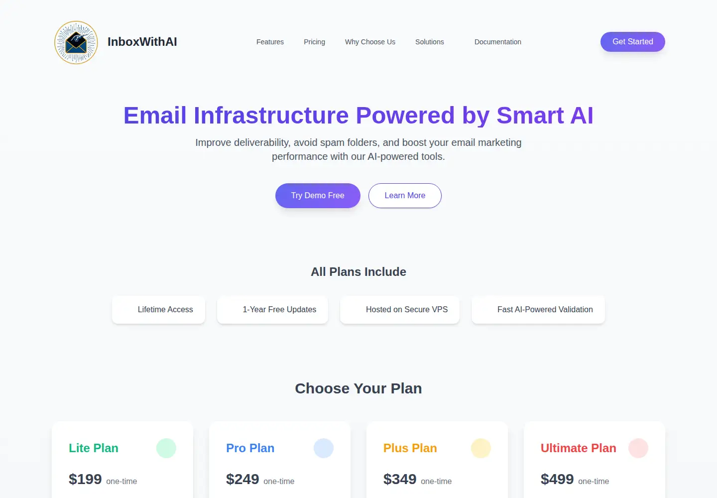 Screenshot of inboxwithai.com