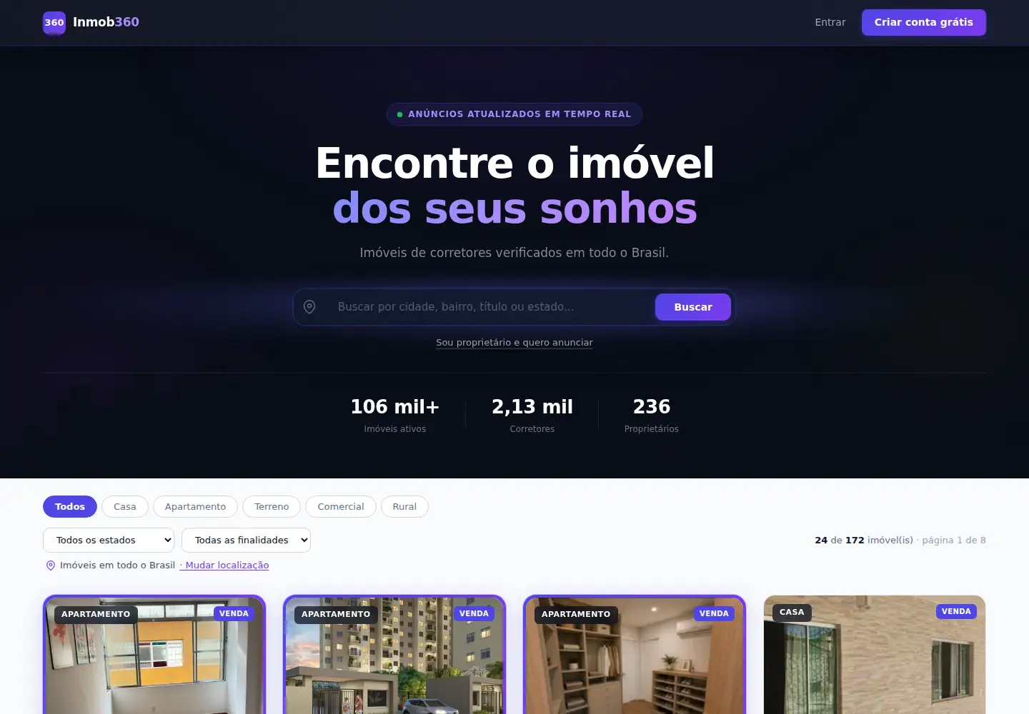 Screenshot of inmob360.com
