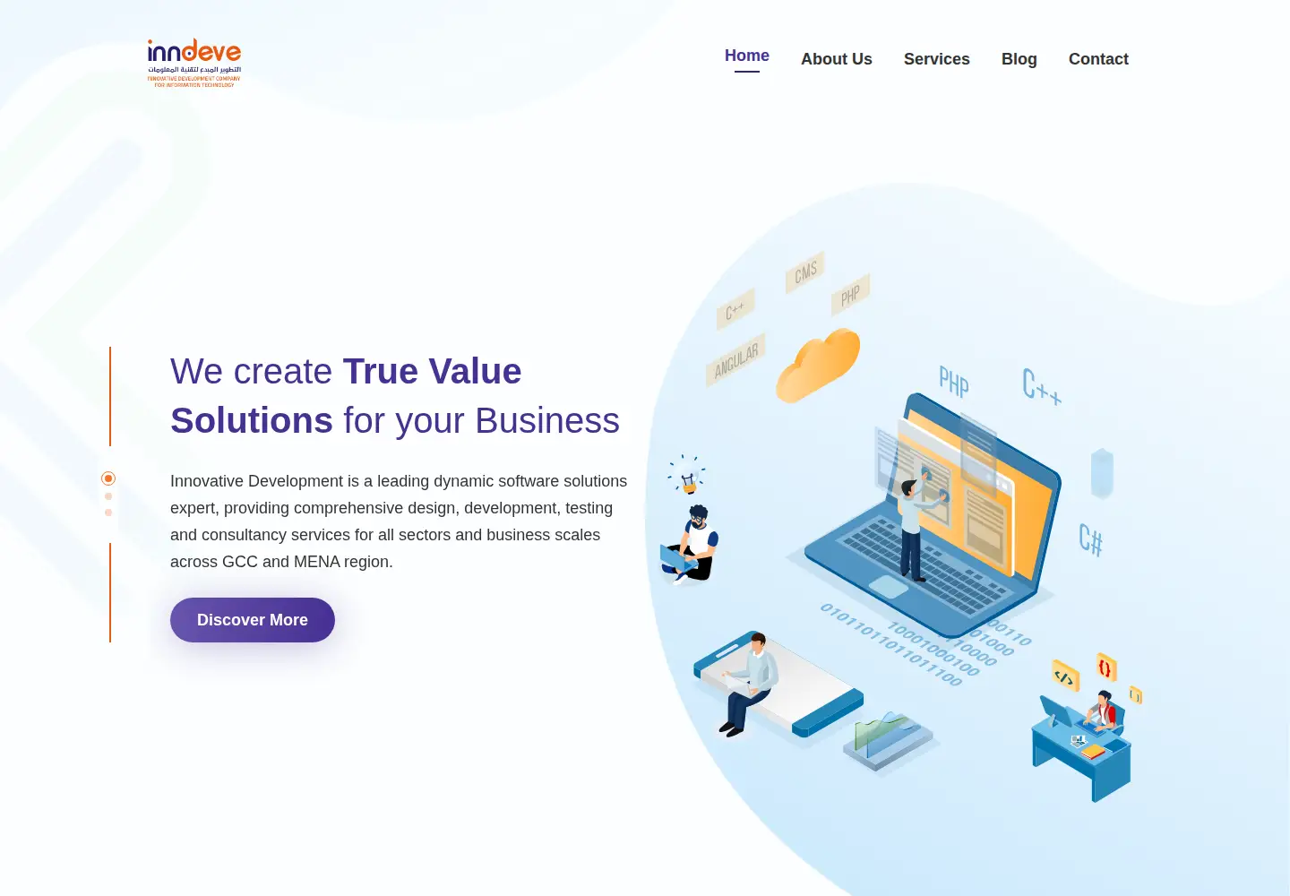 Screenshot of inndeve.com