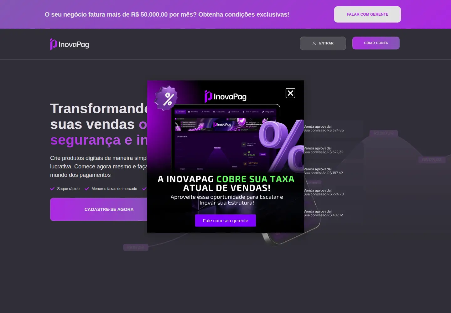 Screenshot of inovapag.com