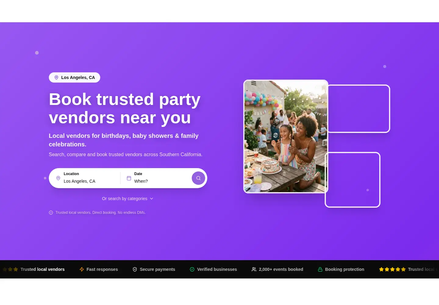 Screenshot of instaparty.com