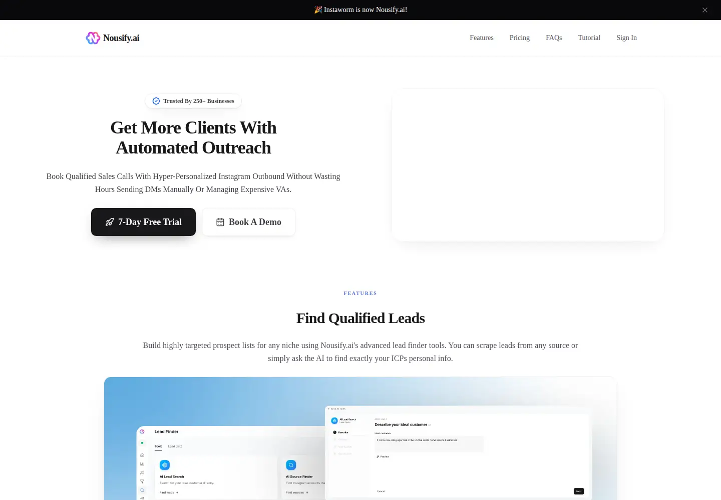 Screenshot of instaworm.com