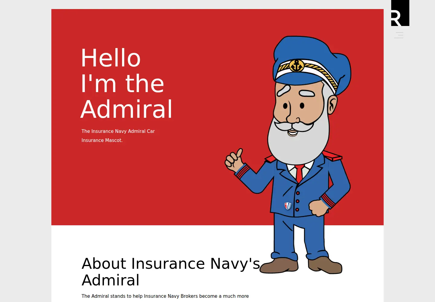 Screenshot of insurancenavyadmiral.com