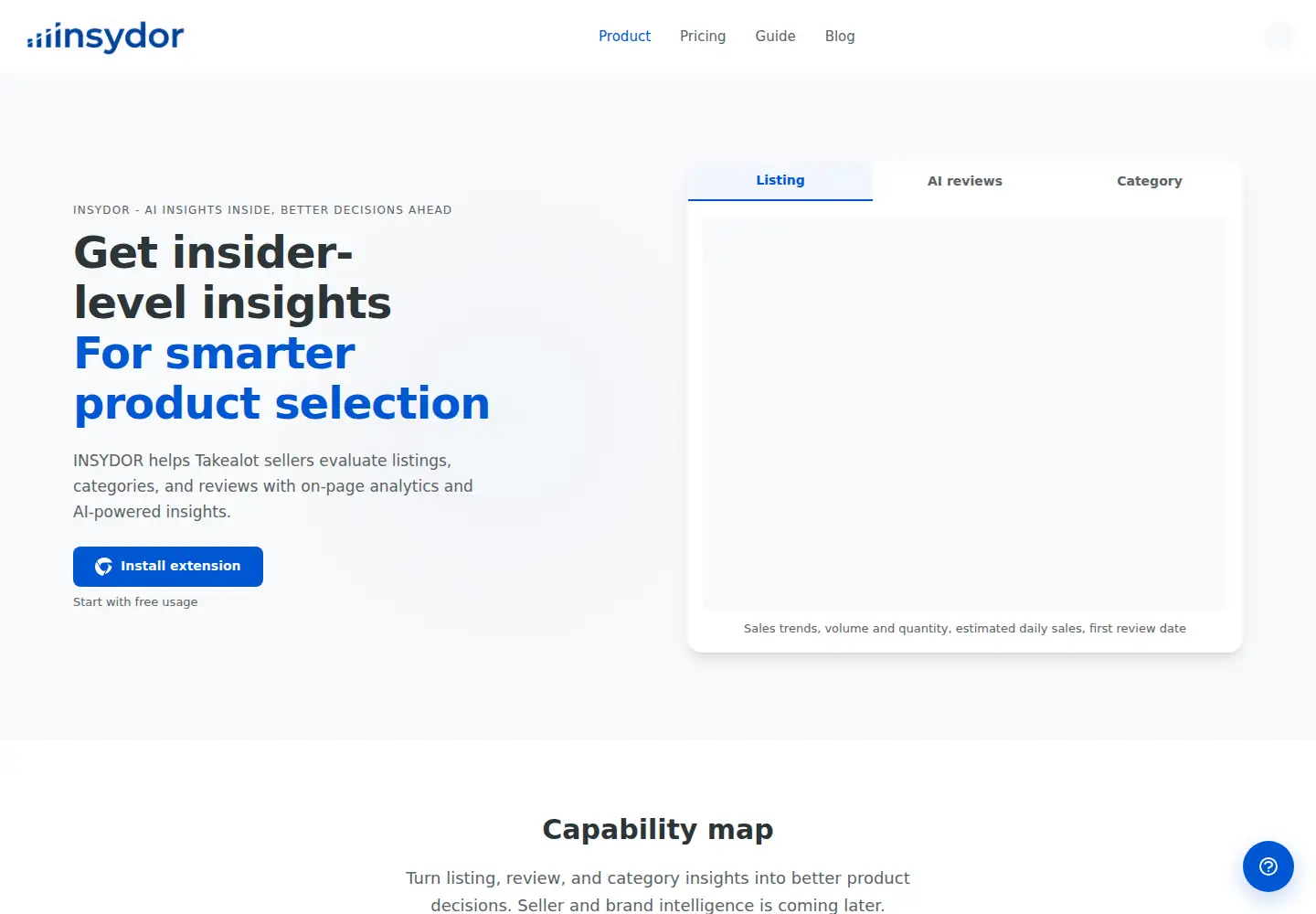 Screenshot of insydor.com