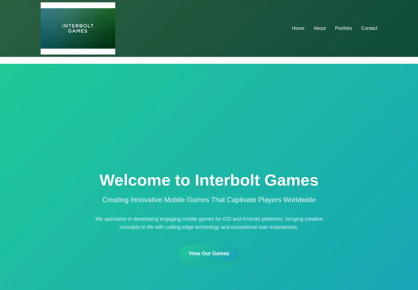 Captured homepage of interboltgames.com in the current scan