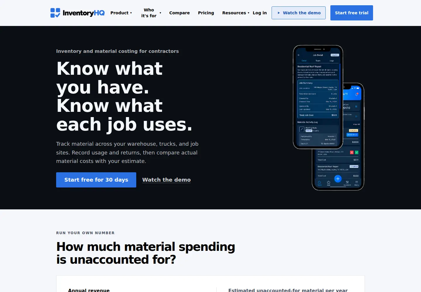 Screenshot of inventory-hq.com