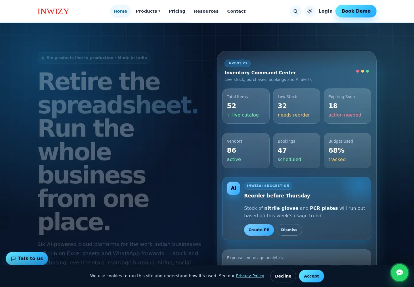Screenshot of inwizy.com