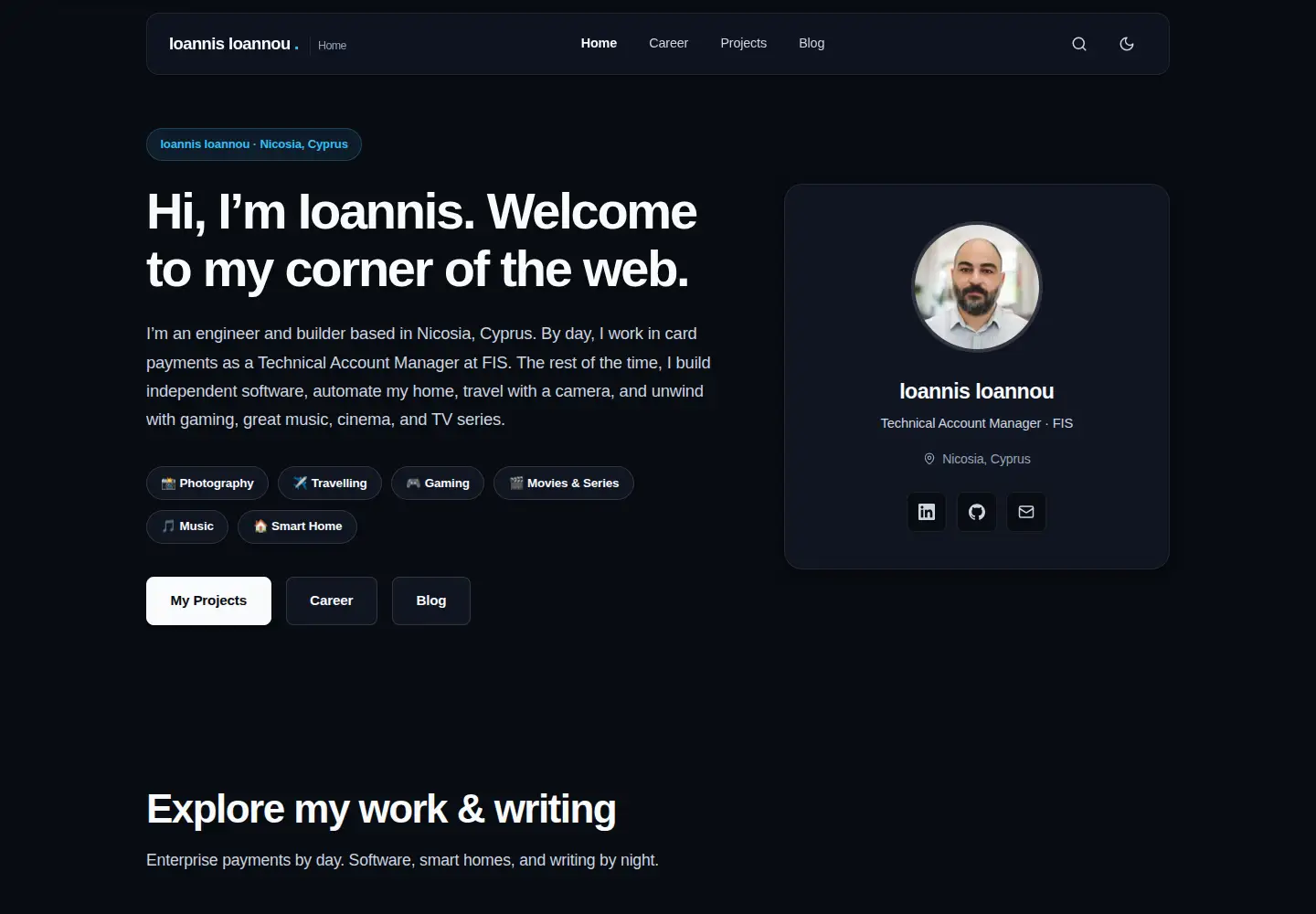 Screenshot of ioannisioannou.com