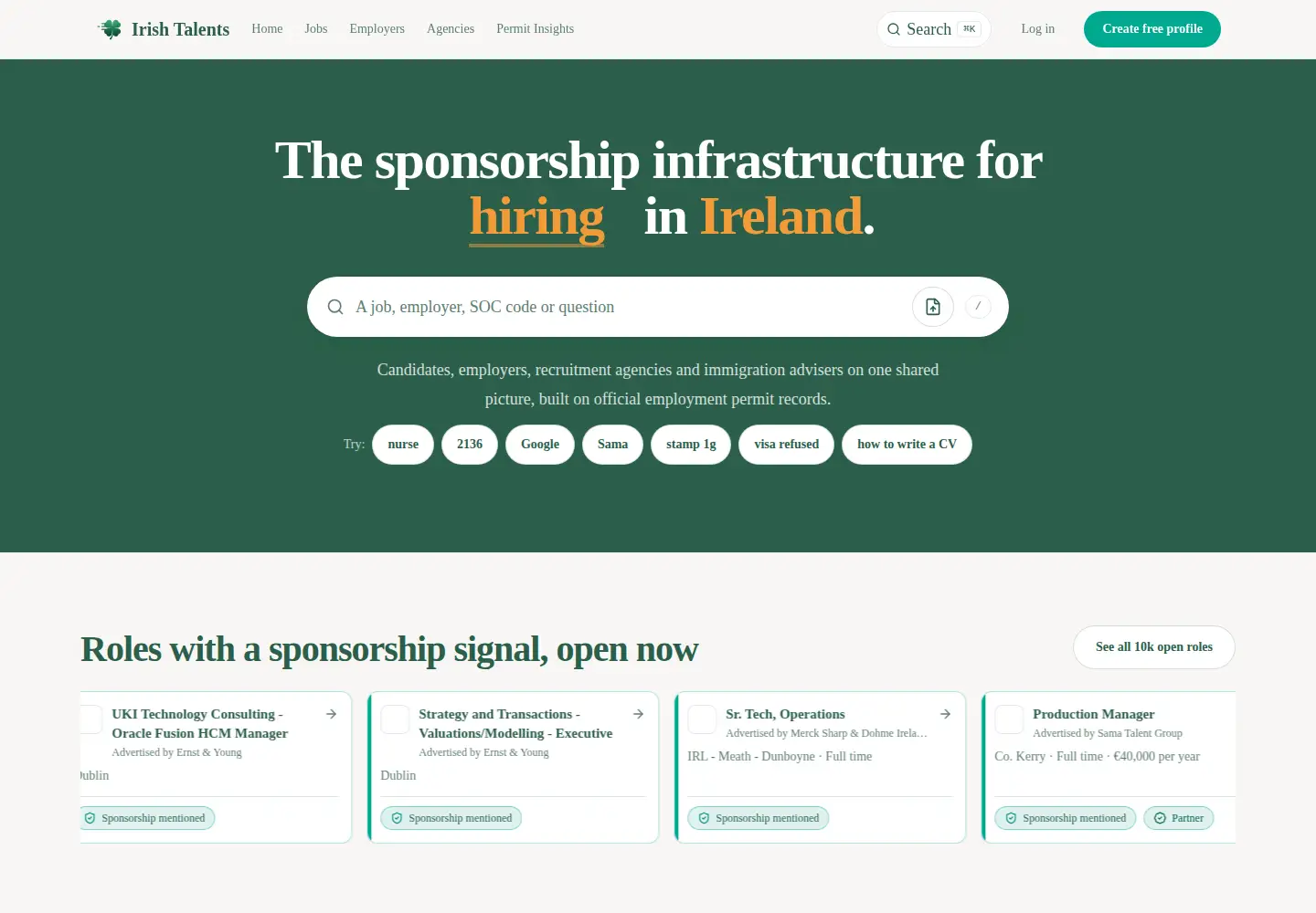 Screenshot of irishtalents.com