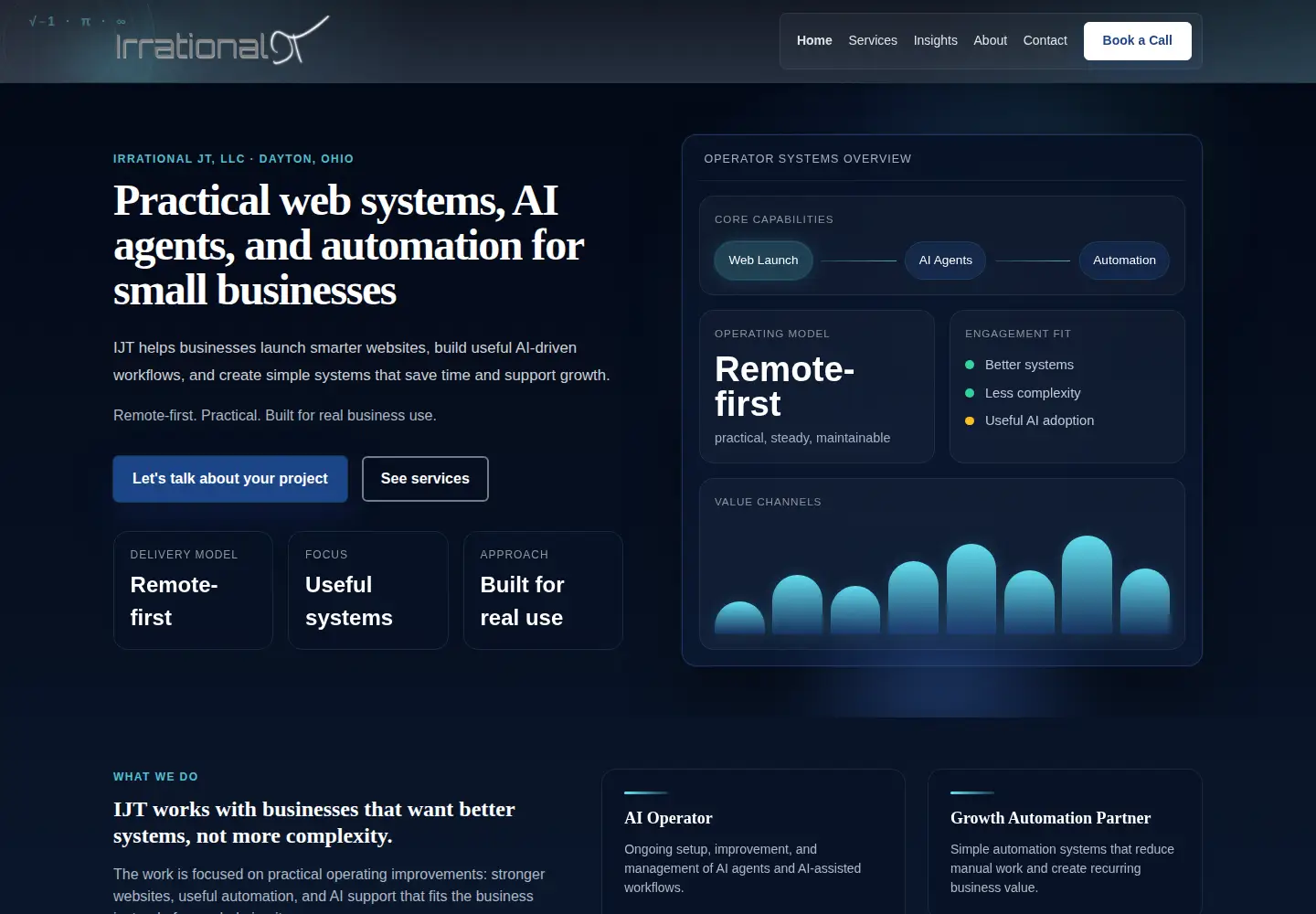 Screenshot of irrationaljt.com