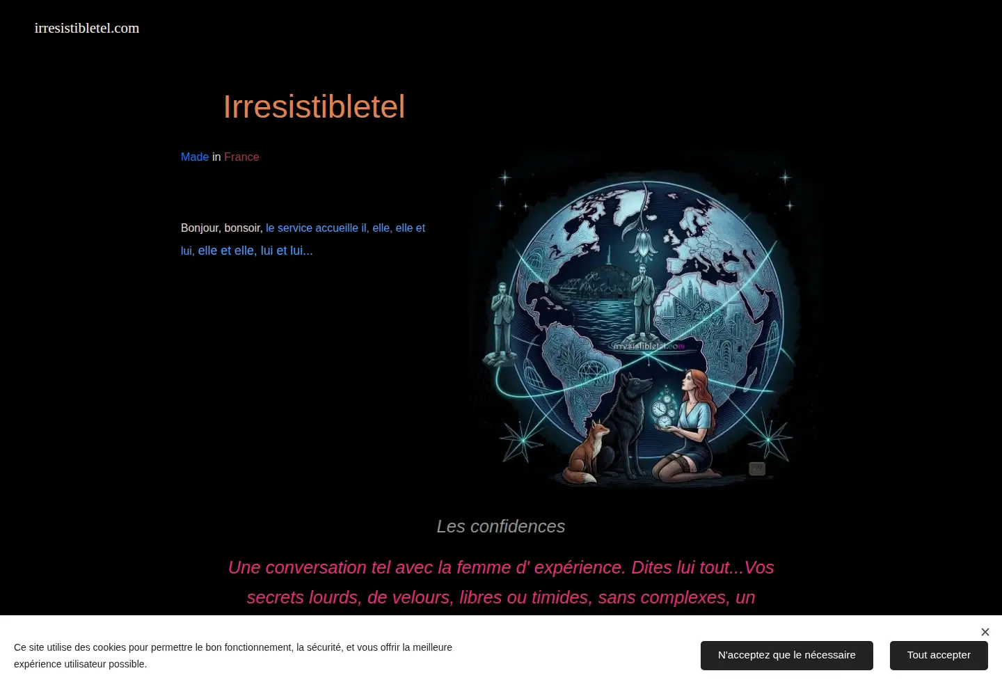 Screenshot of irresistibletel.com