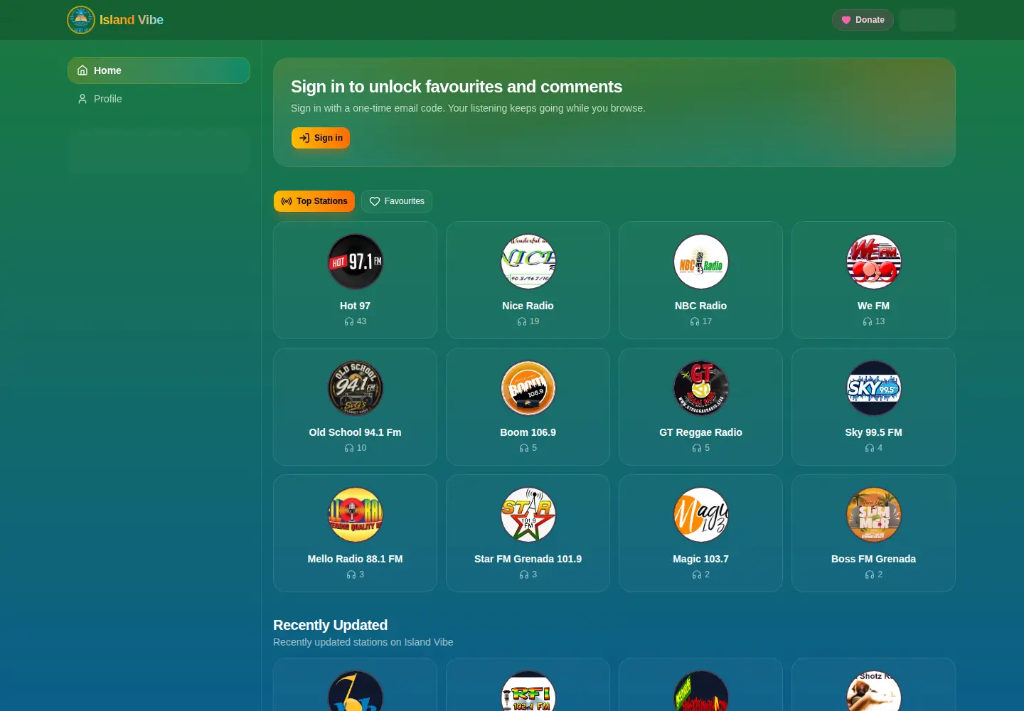 Screenshot of islandvibeapp.com