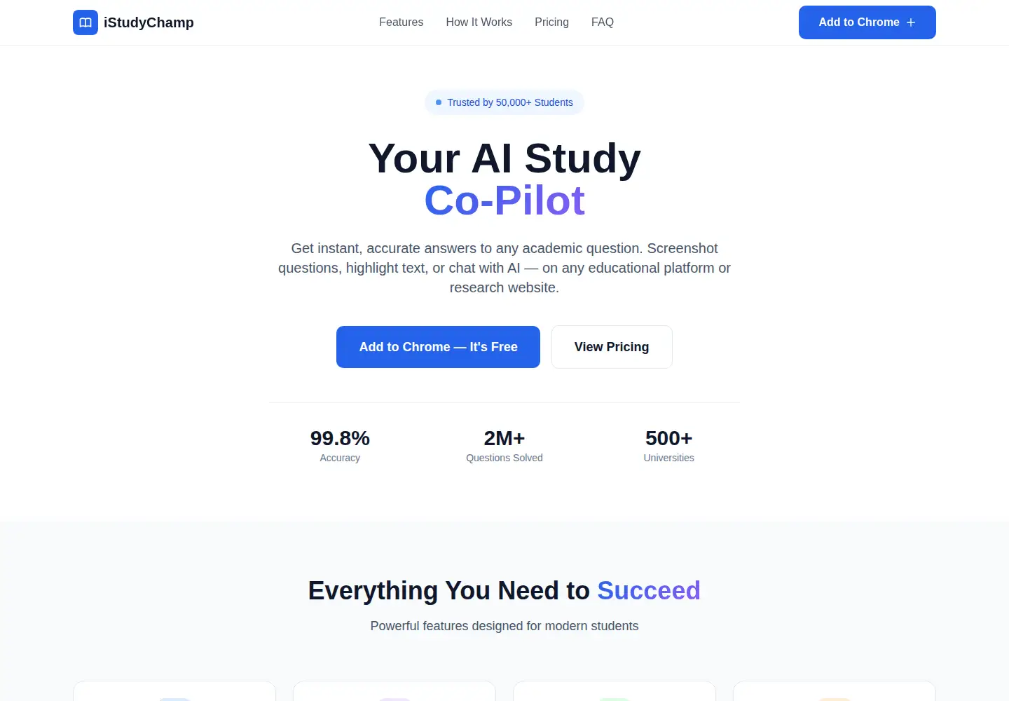 Screenshot of istudychamp.com