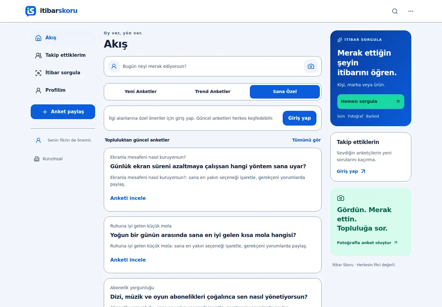 Screenshot of itibarskoru.com