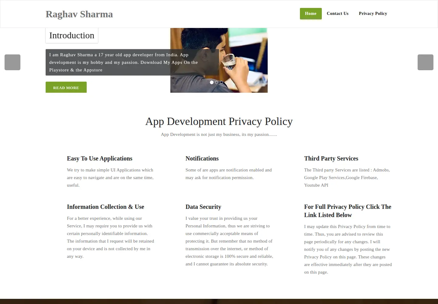 Screenshot of itsraghav.com