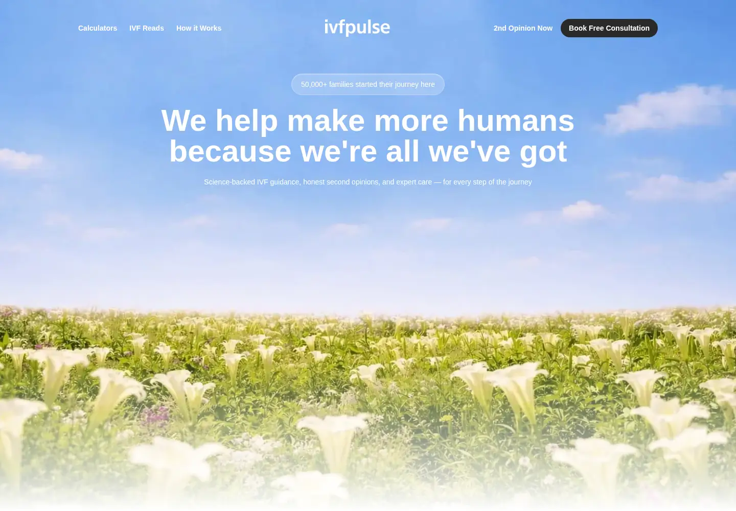 Captured homepage of ivfpulse.com in the current scan