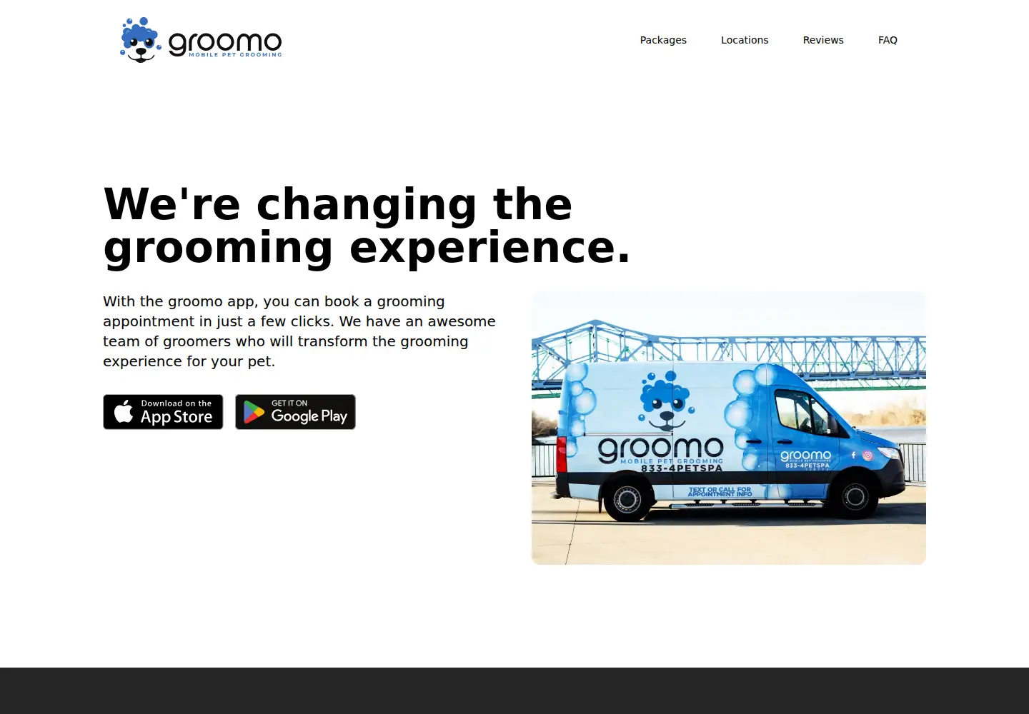 Captured homepage of iwantgroomo.com in the current scan