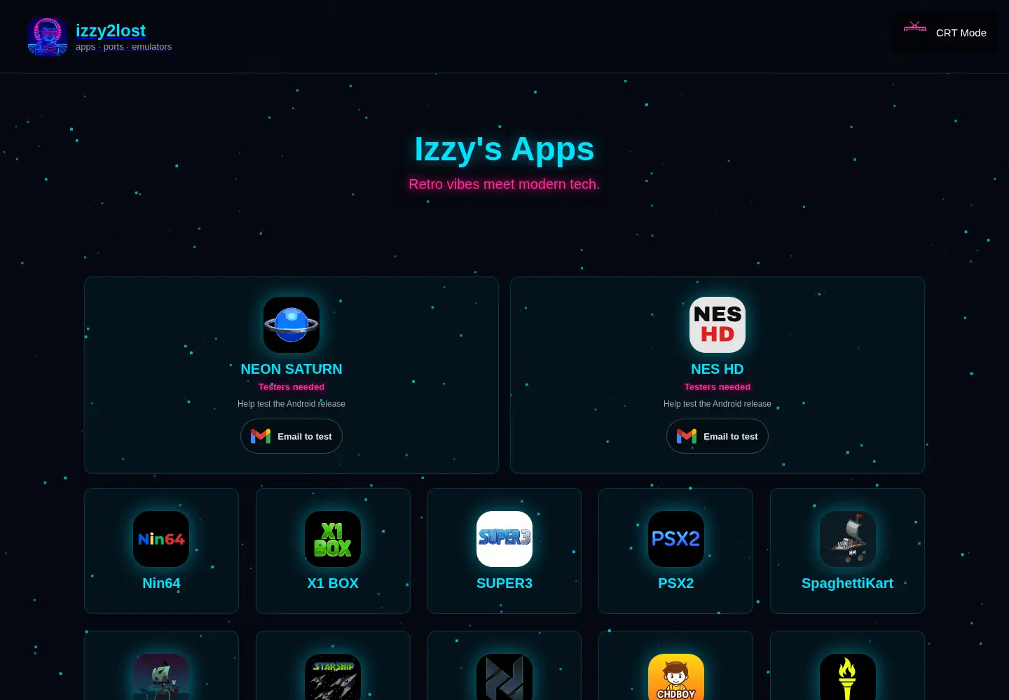 Captured homepage of izzy2lost.com in the current scan