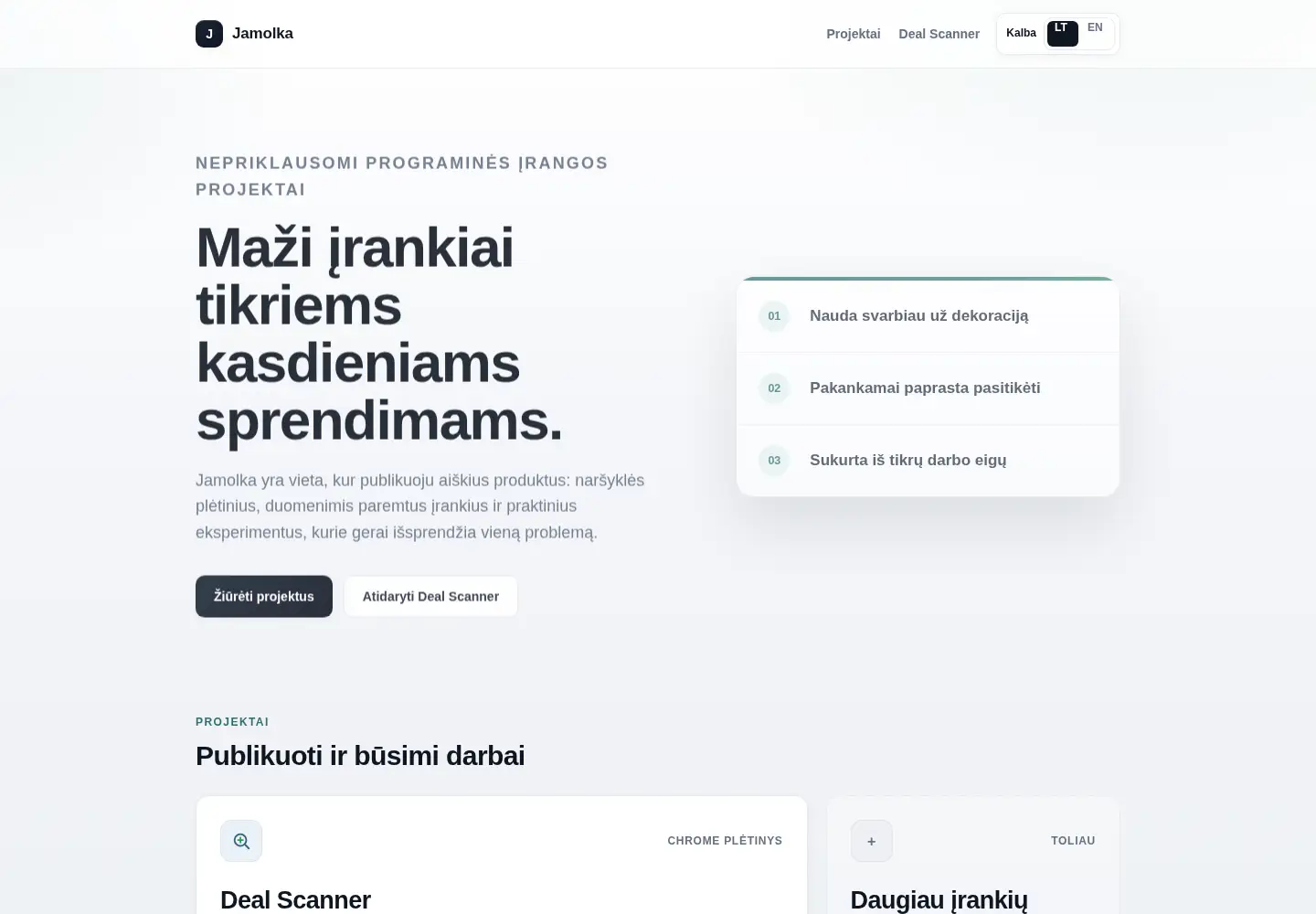 Screenshot of jamolka.com