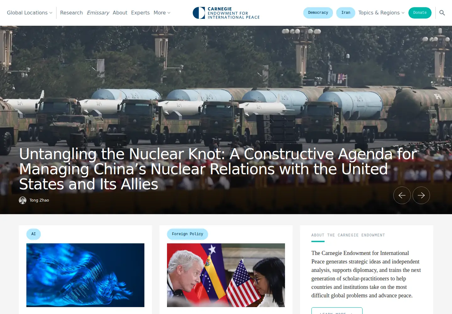 Screenshot of carnegieendowment.org