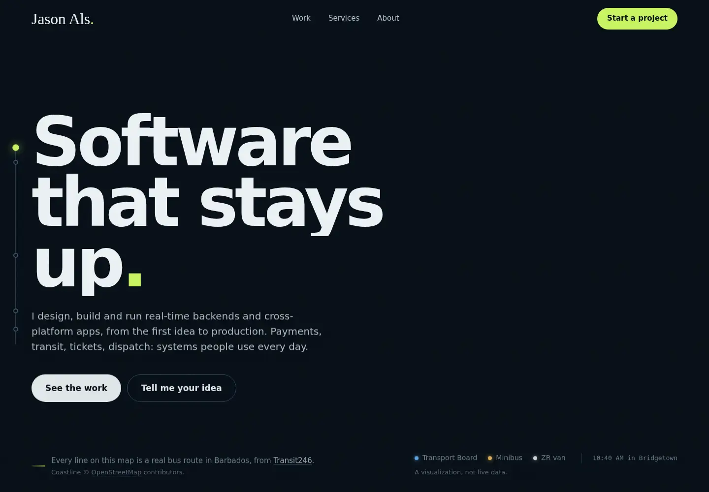 Captured homepage of jasonals.com in the current scan