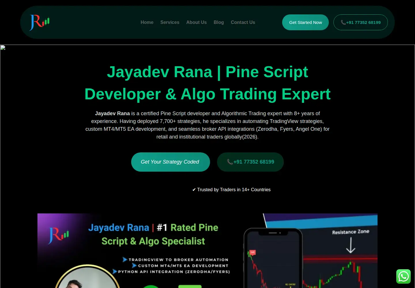 Screenshot of jayadevrana.com