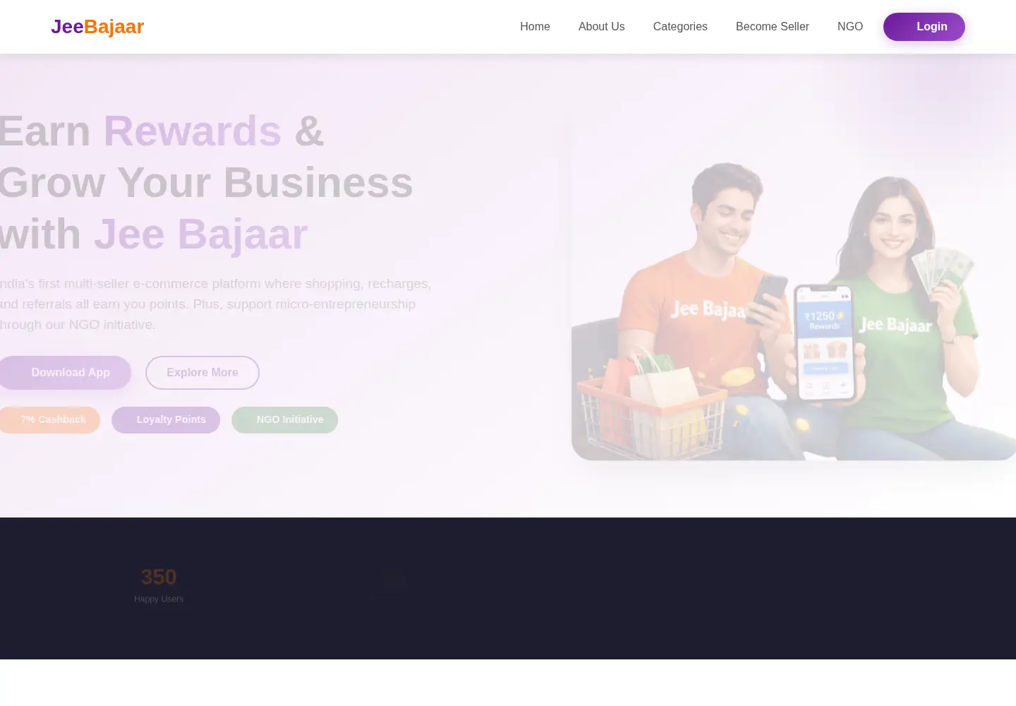Screenshot of jeebajaar.com