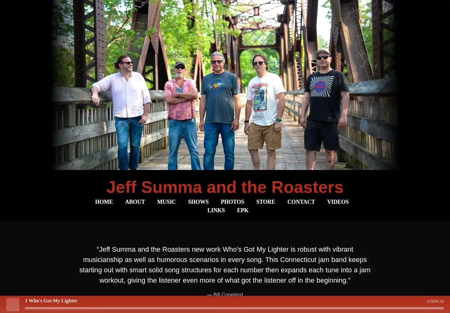 Captured homepage of jeffsummaandtheroasters.com in the current scan