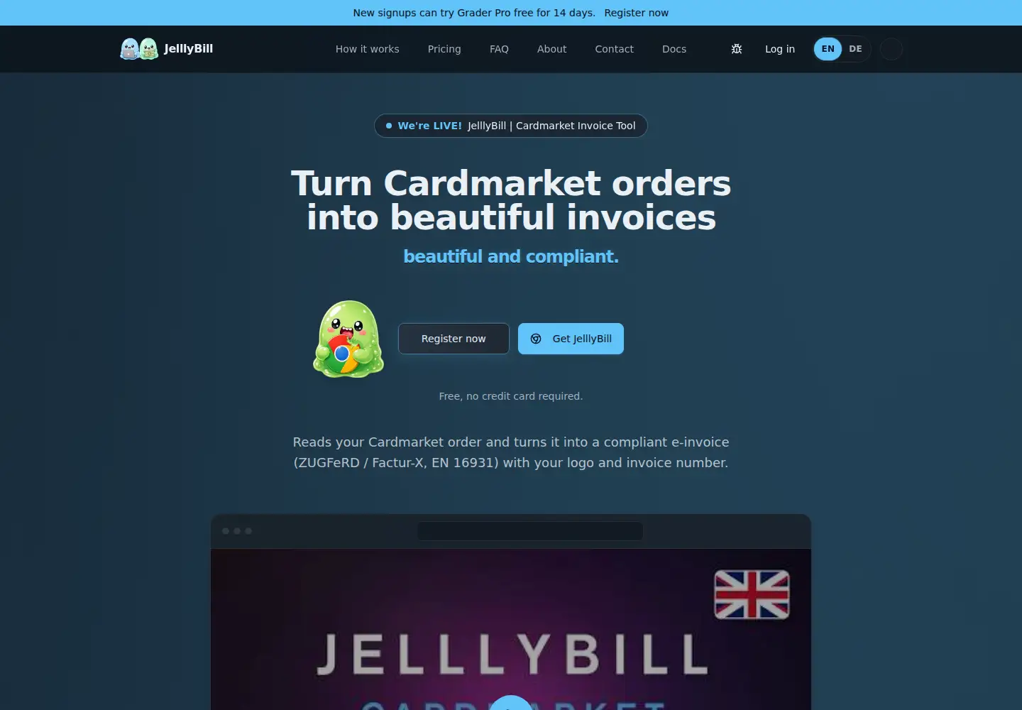 Screenshot of jelllybill.com