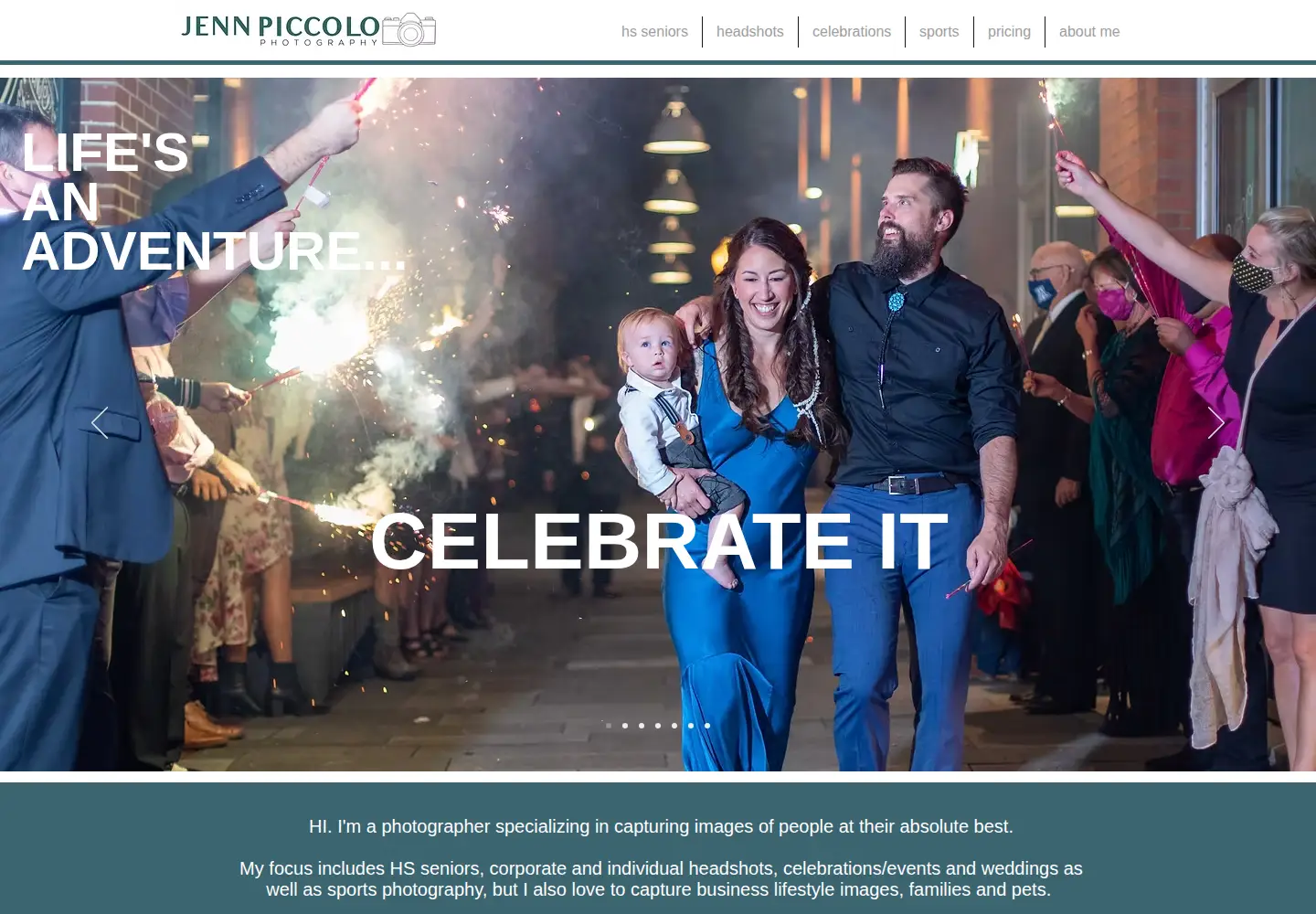 Captured homepage of jennpiccolo.com in the current scan