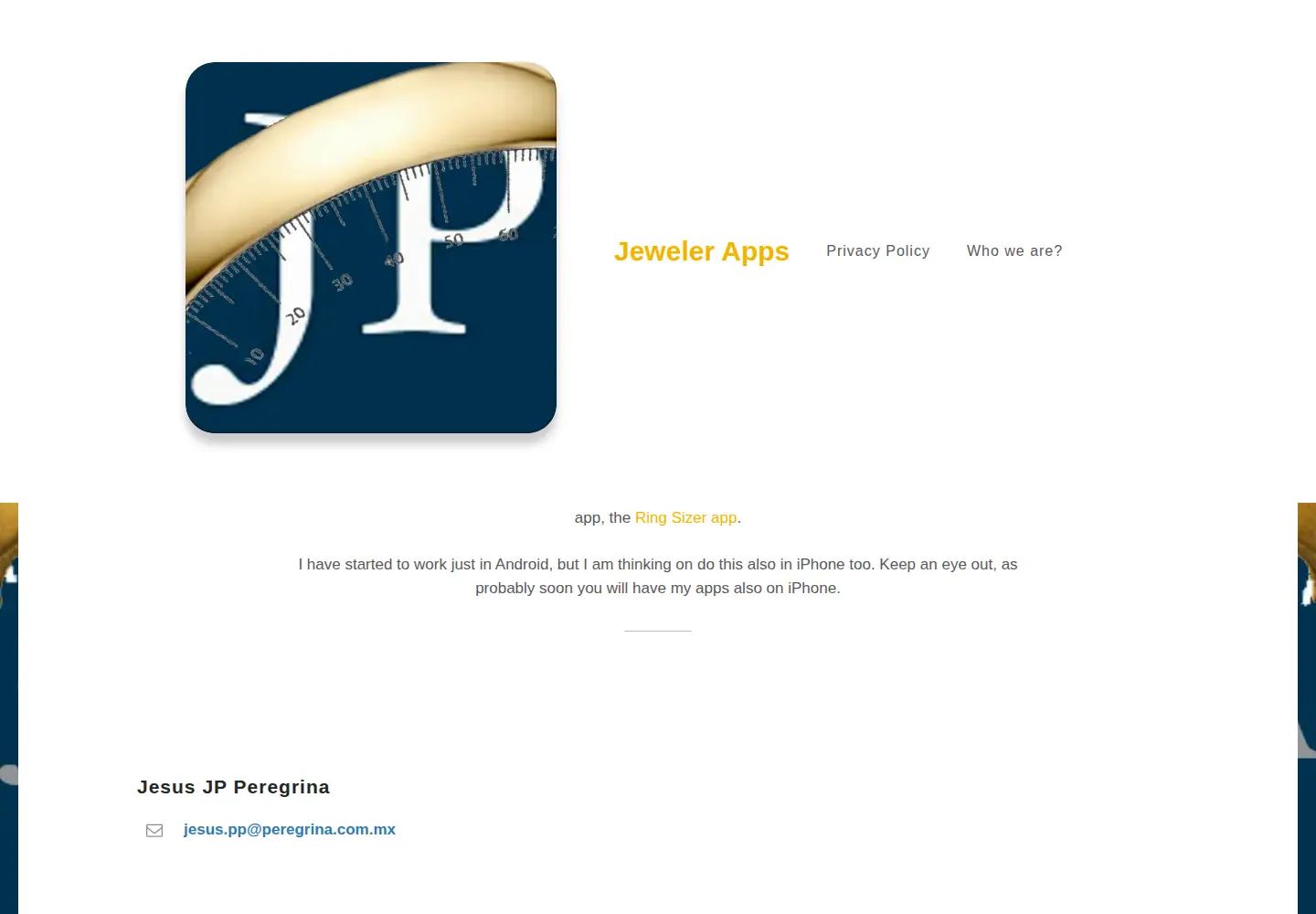 Captured homepage of jewelerapps.com in the current scan