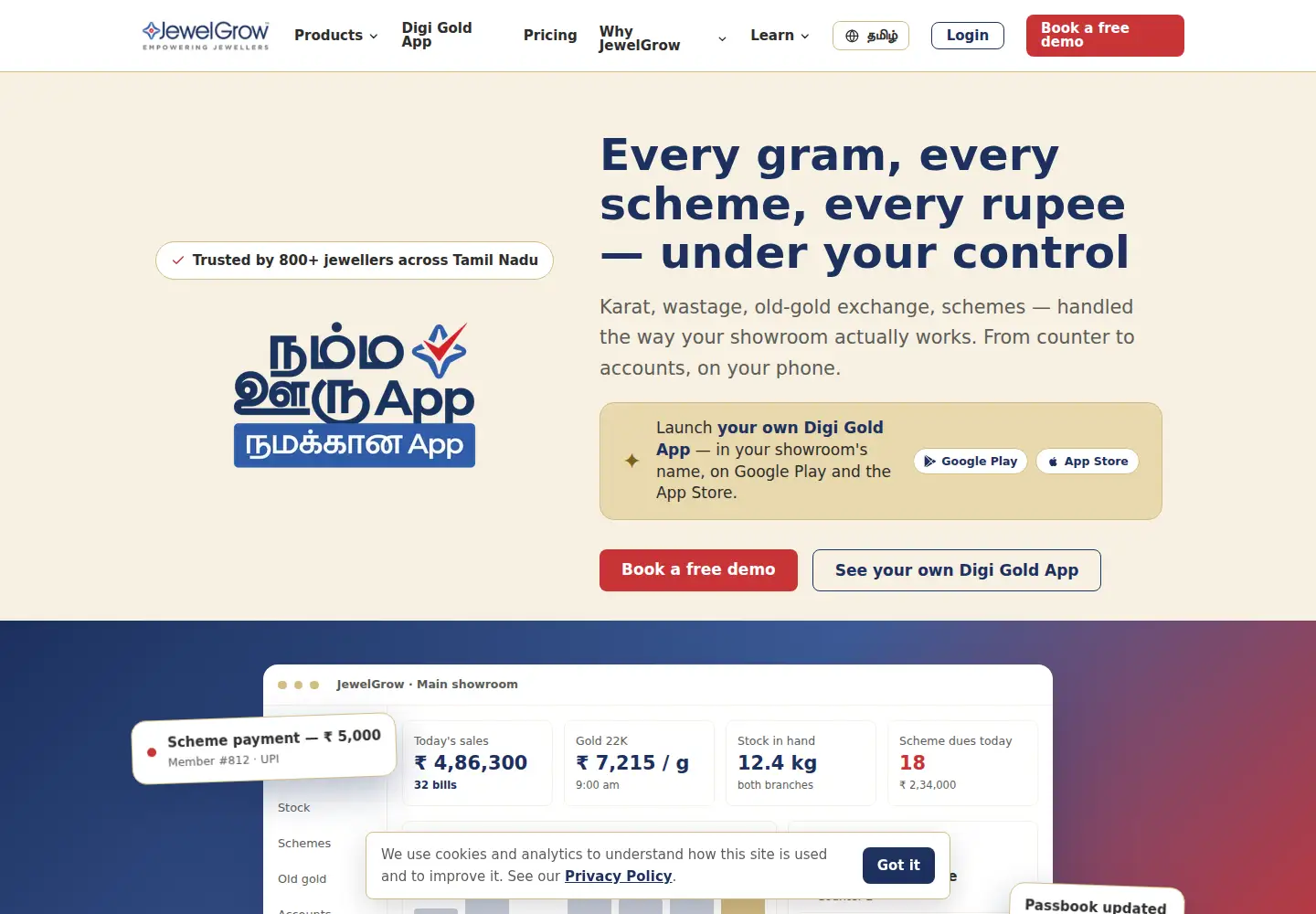 Screenshot of jewelgrow.com