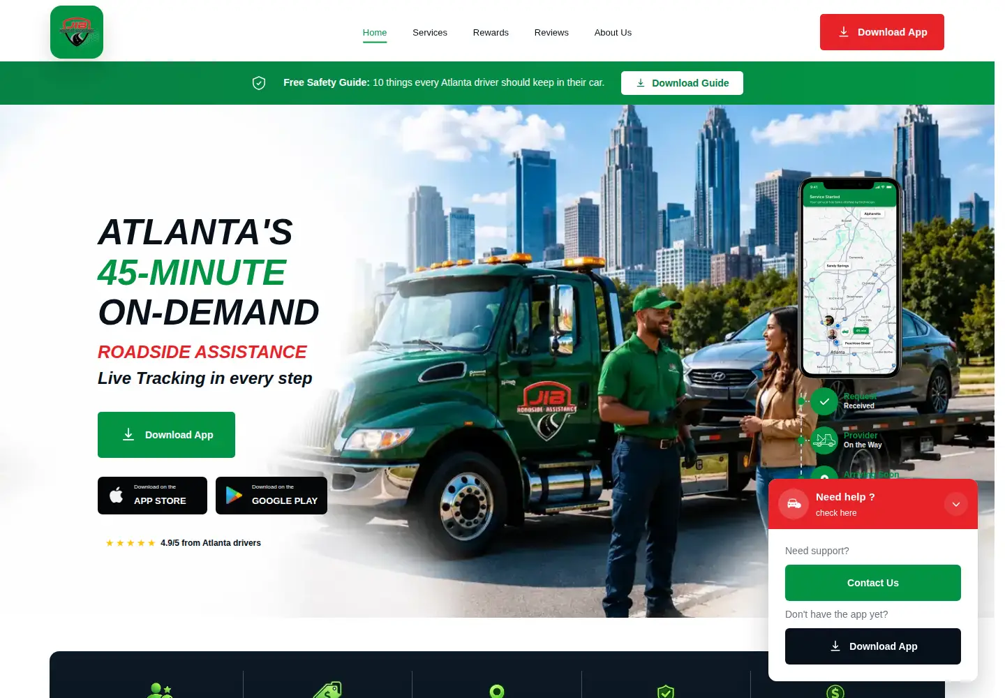 Screenshot of jibroadsideassistance.com