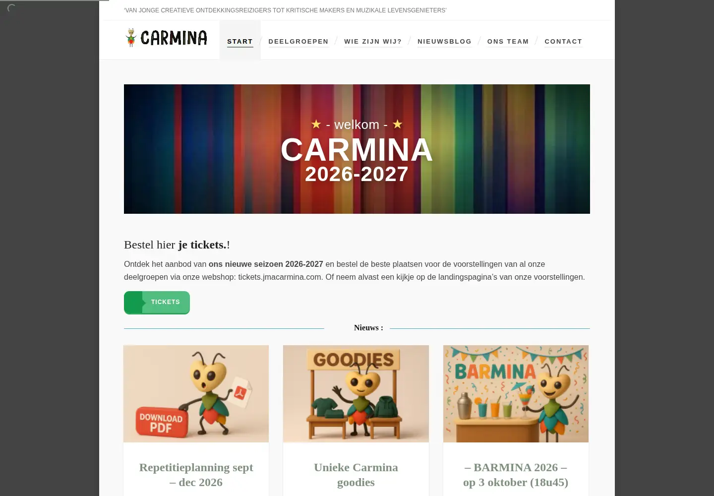 Captured homepage of jmacarmina.com in the current scan