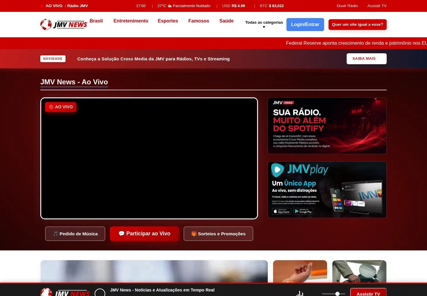 Screenshot of jmvnews.com