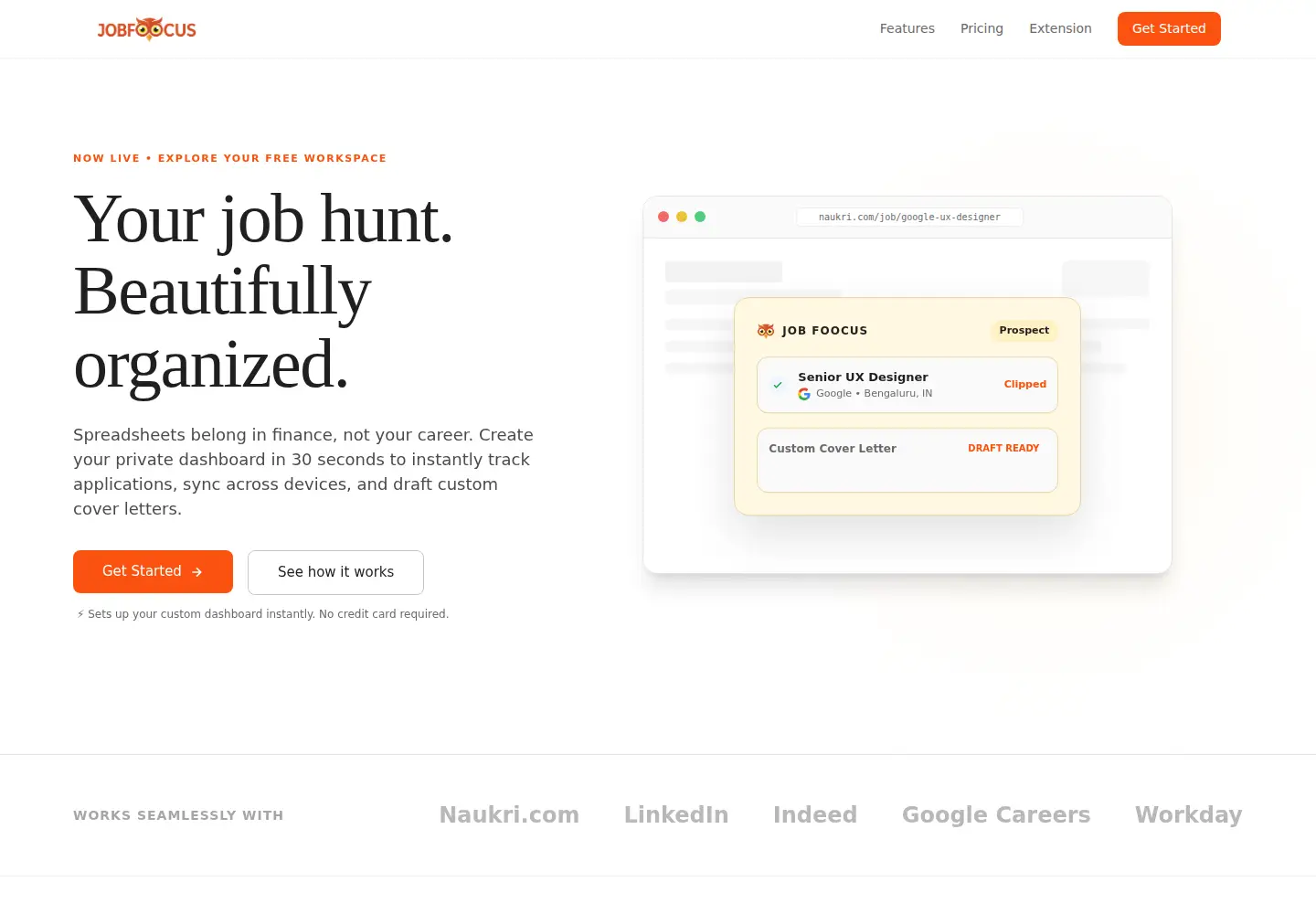 Screenshot of jobfoocus.com