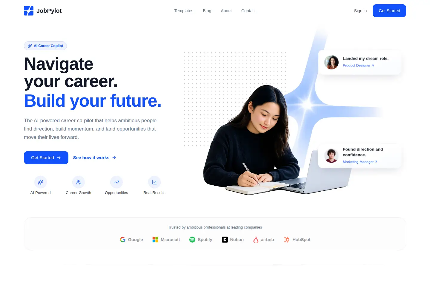 Screenshot of jobpylot.com