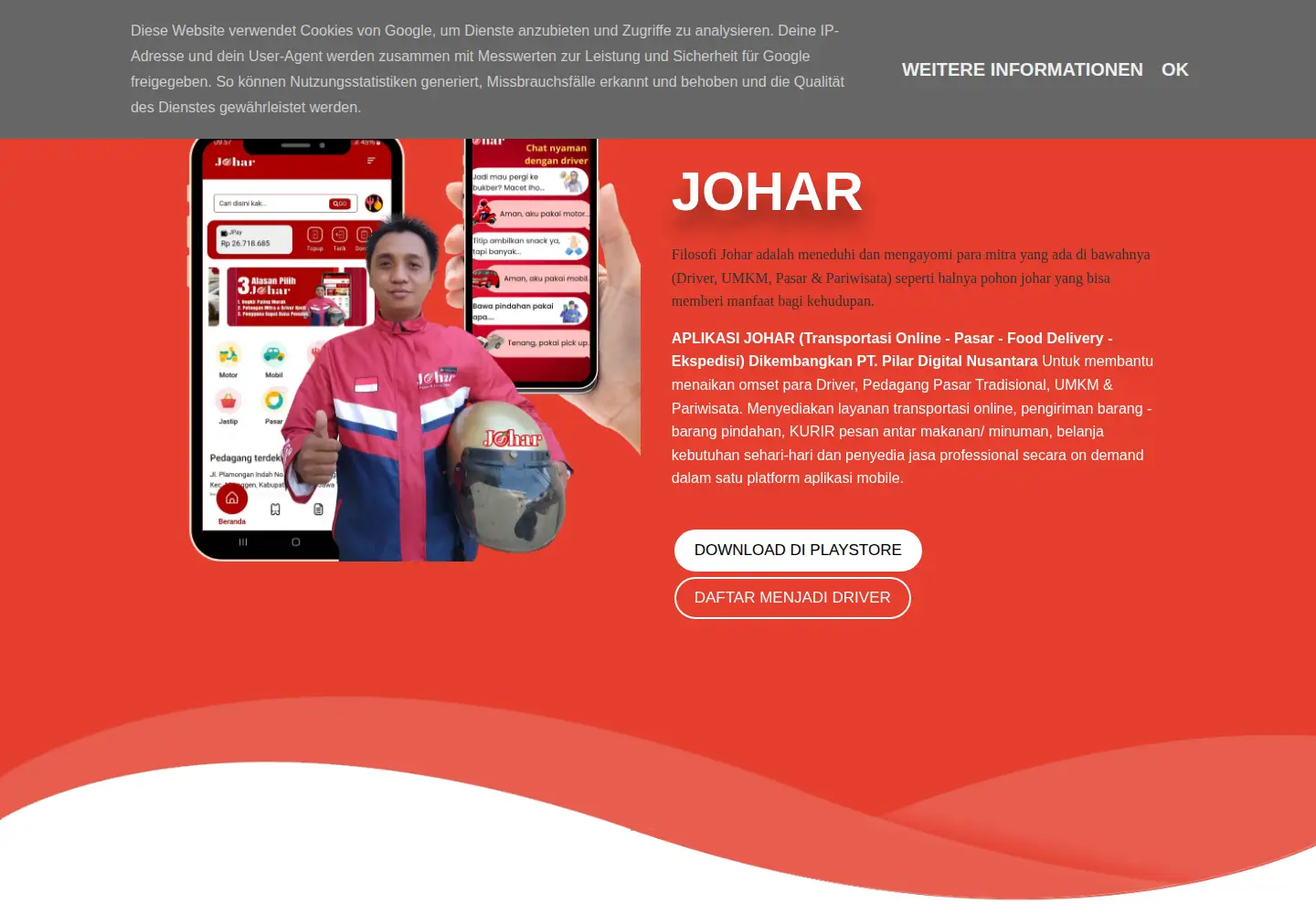 Screenshot of joharindonesia.com