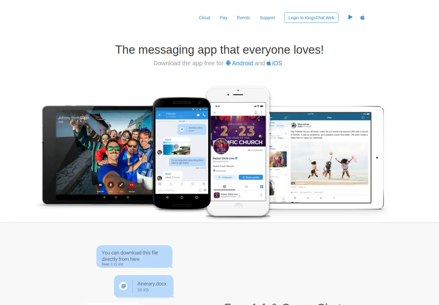 Screenshot of joinkingschat.com
