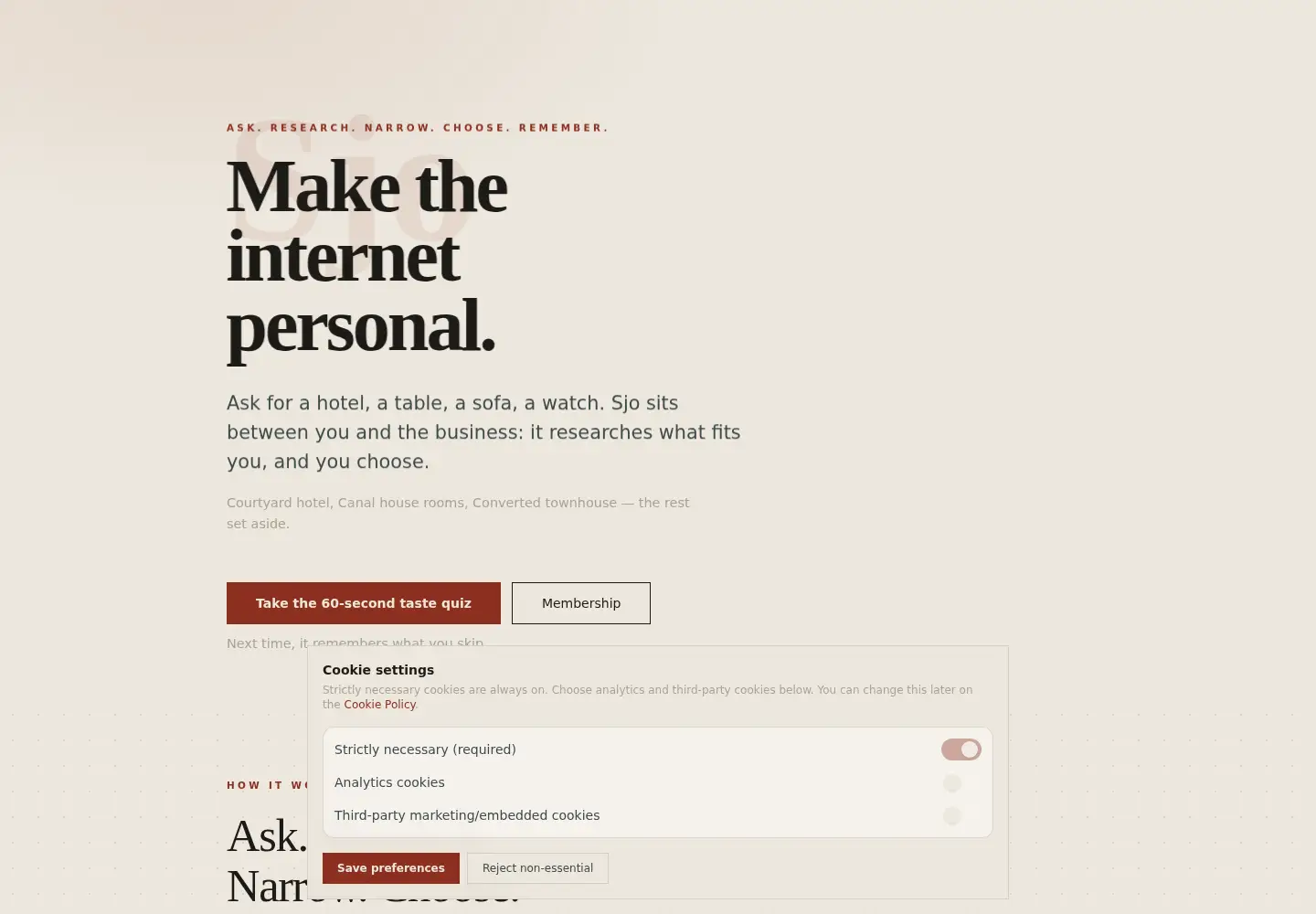 Captured homepage of joinsjo.com in the current scan