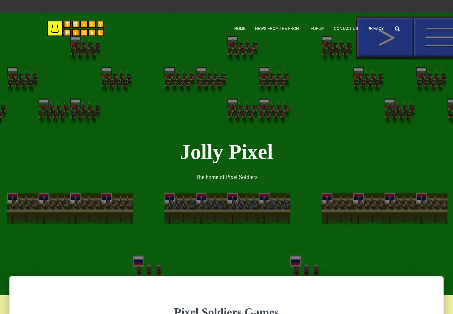 Captured homepage of jollypixel.com in the current scan