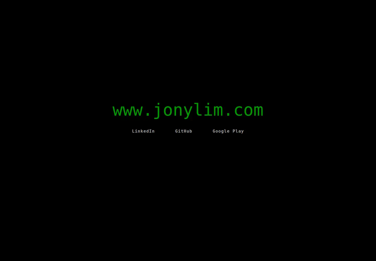 Captured homepage of jonylim.com in the current scan