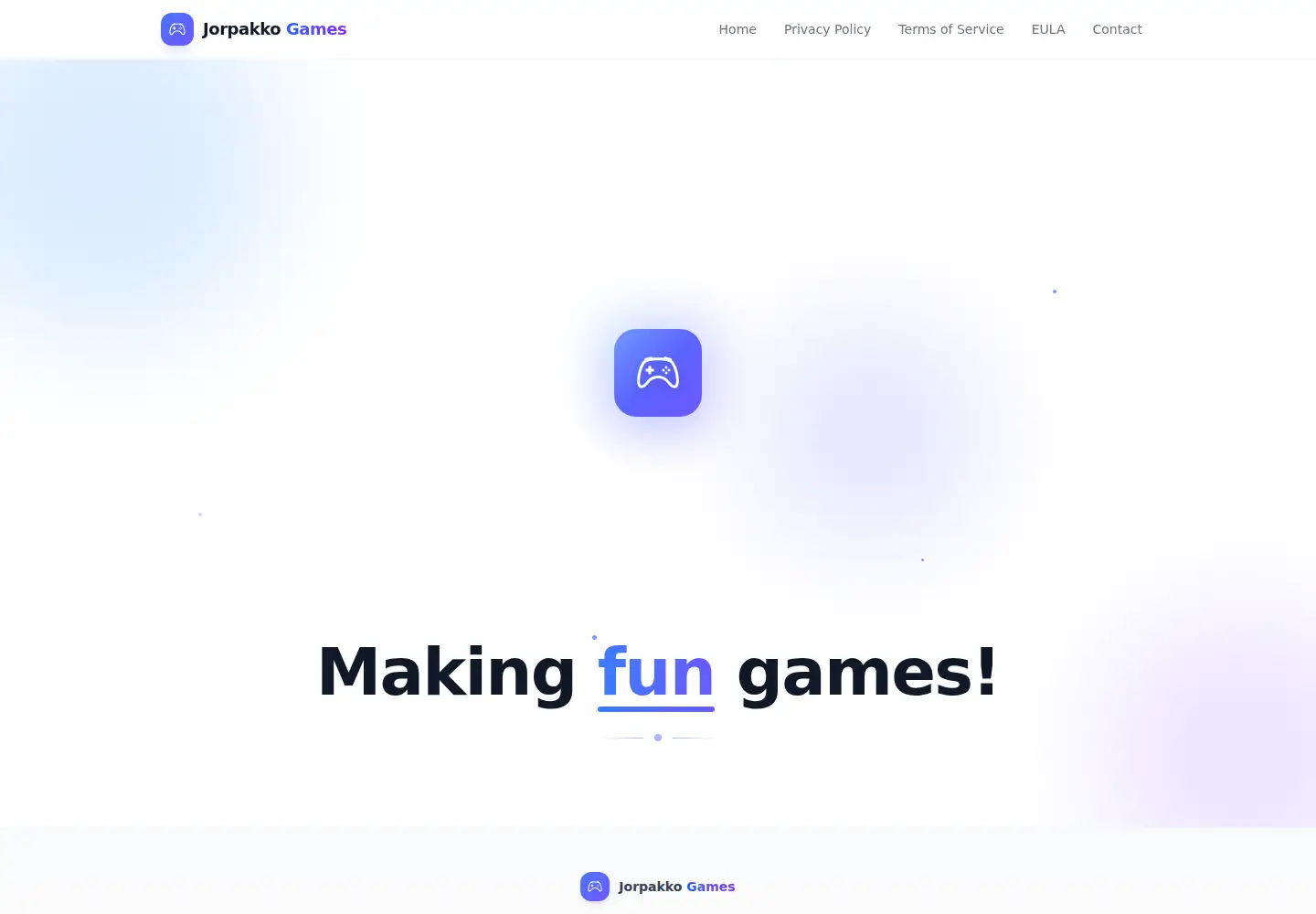 Captured homepage of jorpakkogames.com in the current scan
