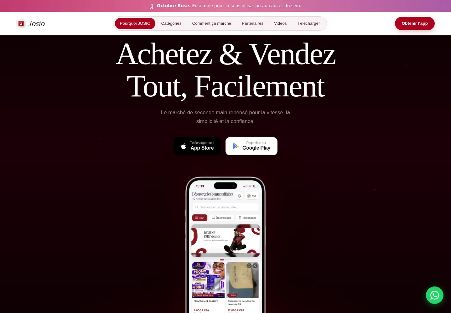 Screenshot of josio-app.com