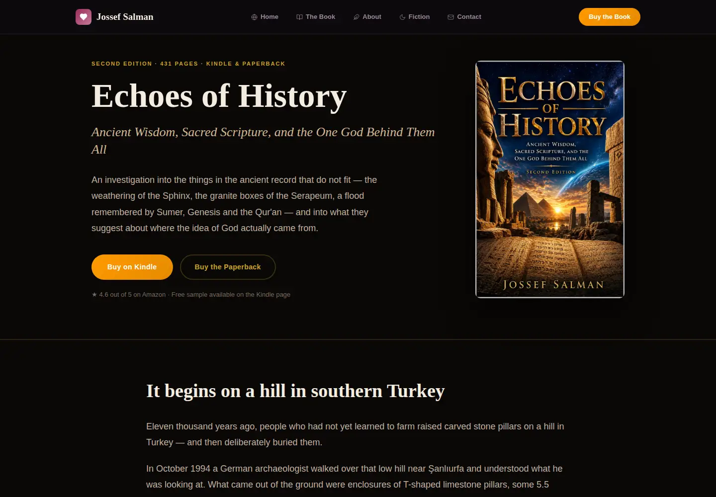 Captured homepage of jossefsalman.com in the current scan