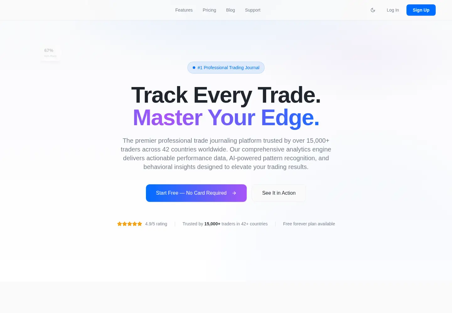 Captured homepage of journalmytrade.com in the current scan