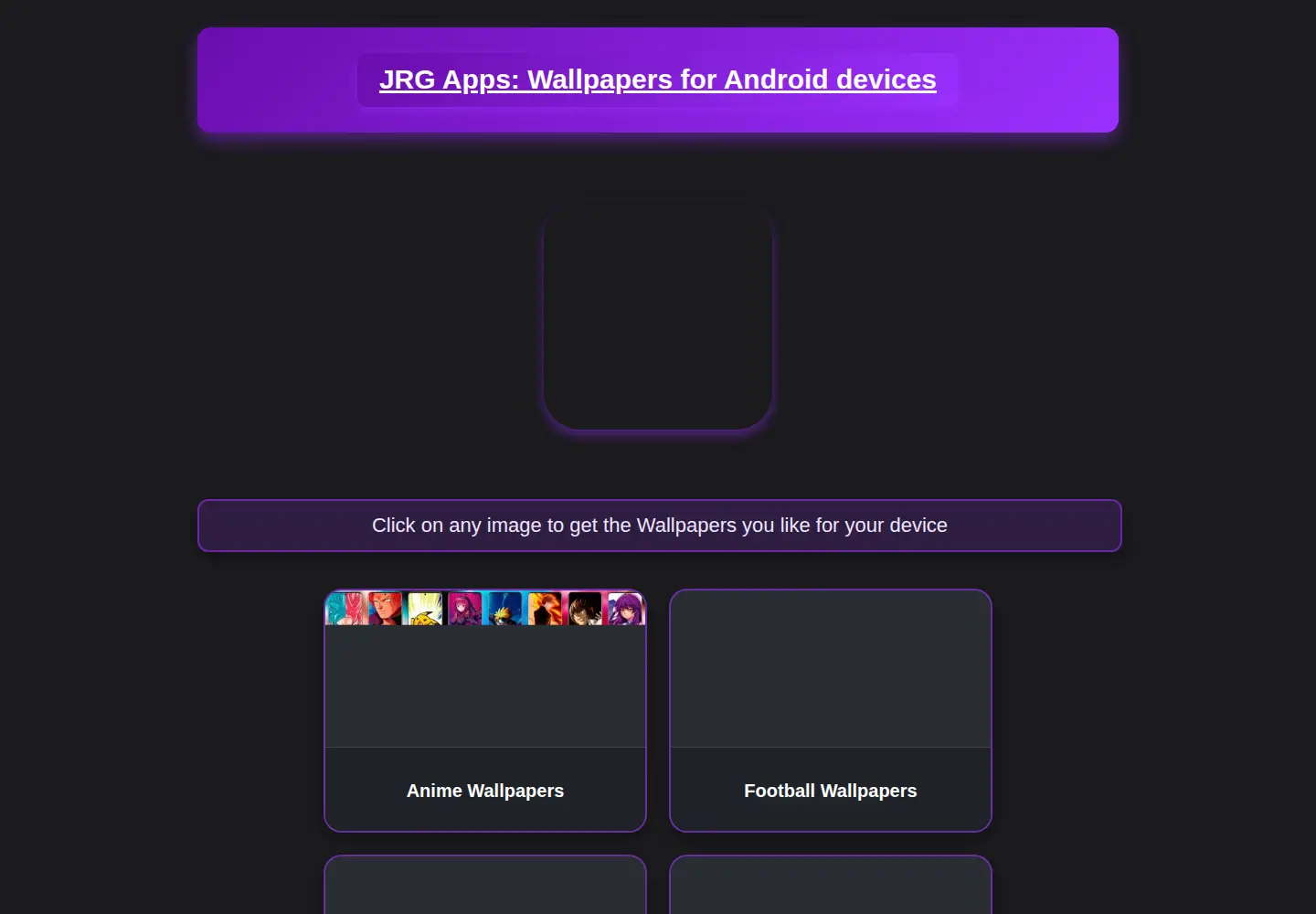 Captured homepage of jrgapps.com in the current scan