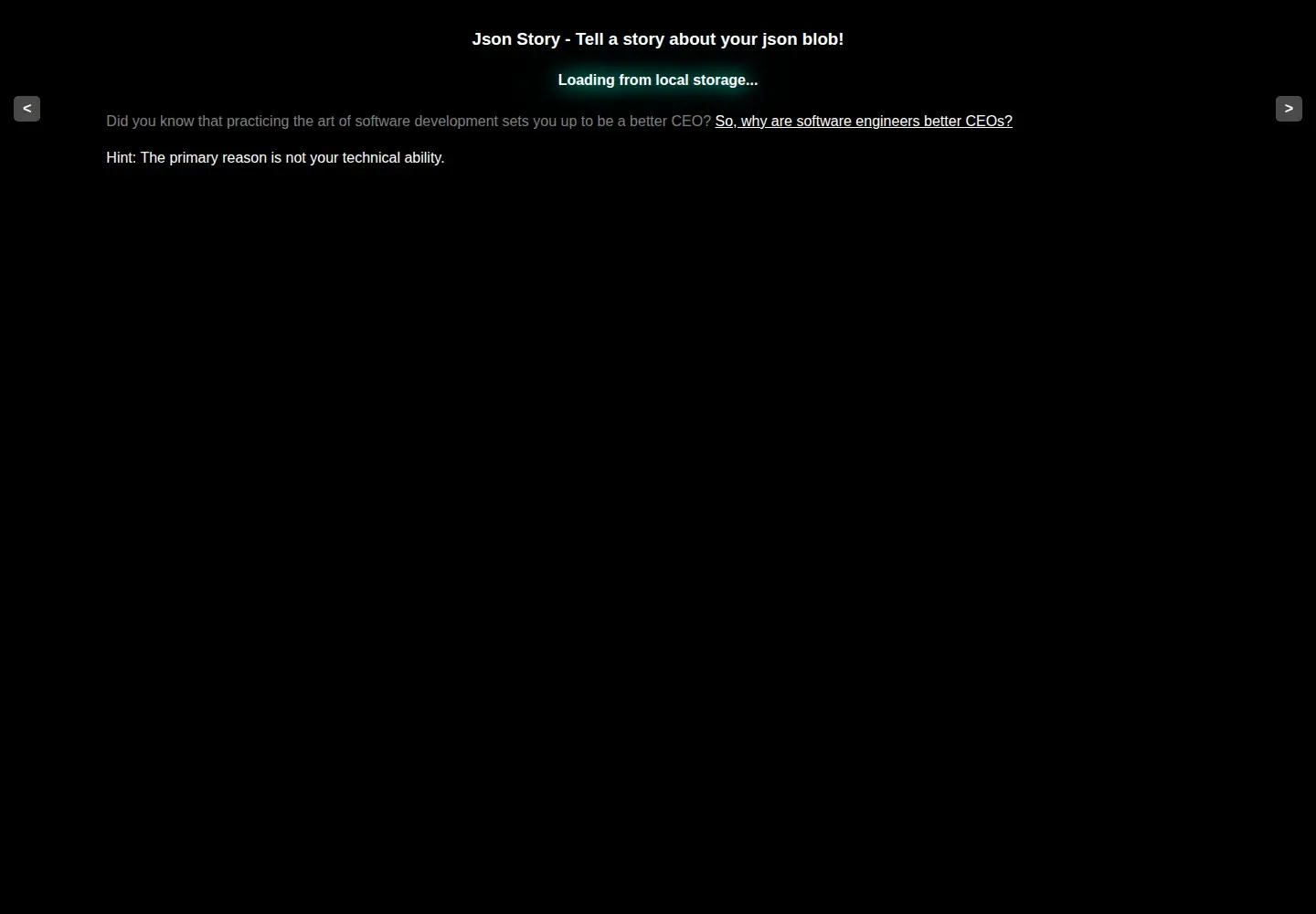 Screenshot of jsonstory.com